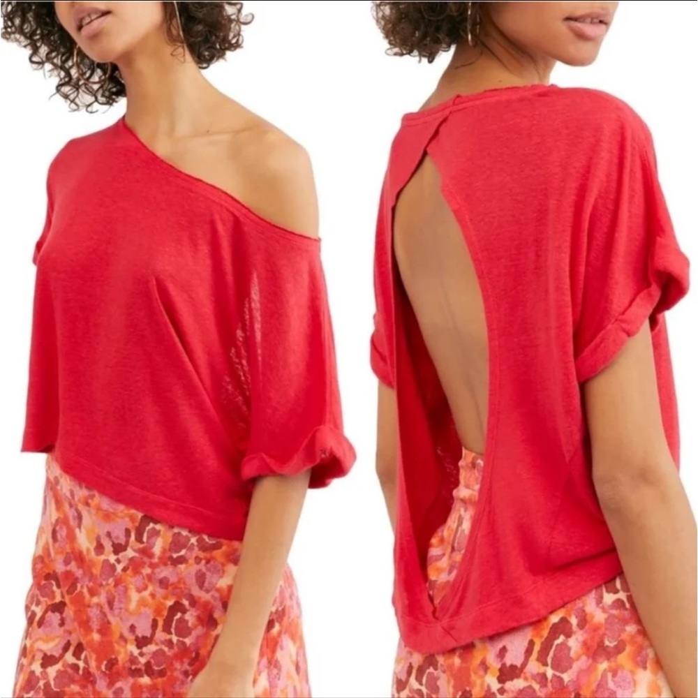 NWOT Free People Sweet Surprise Linen Blend Top Small